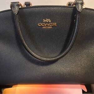 Coach navy blue Leather Satchel - Coach New York